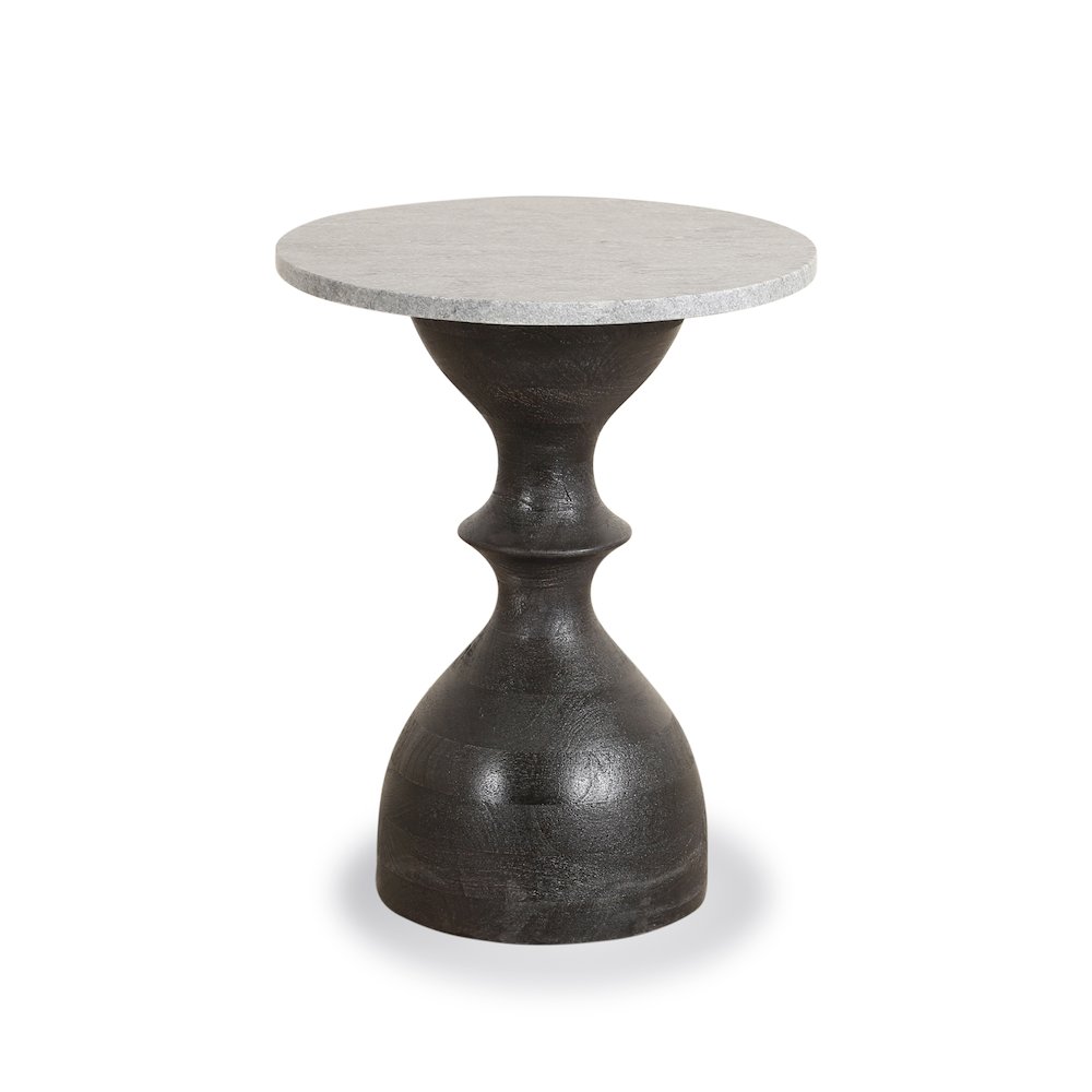 Palm Desert Rustic Marble Side Table. Picture 2