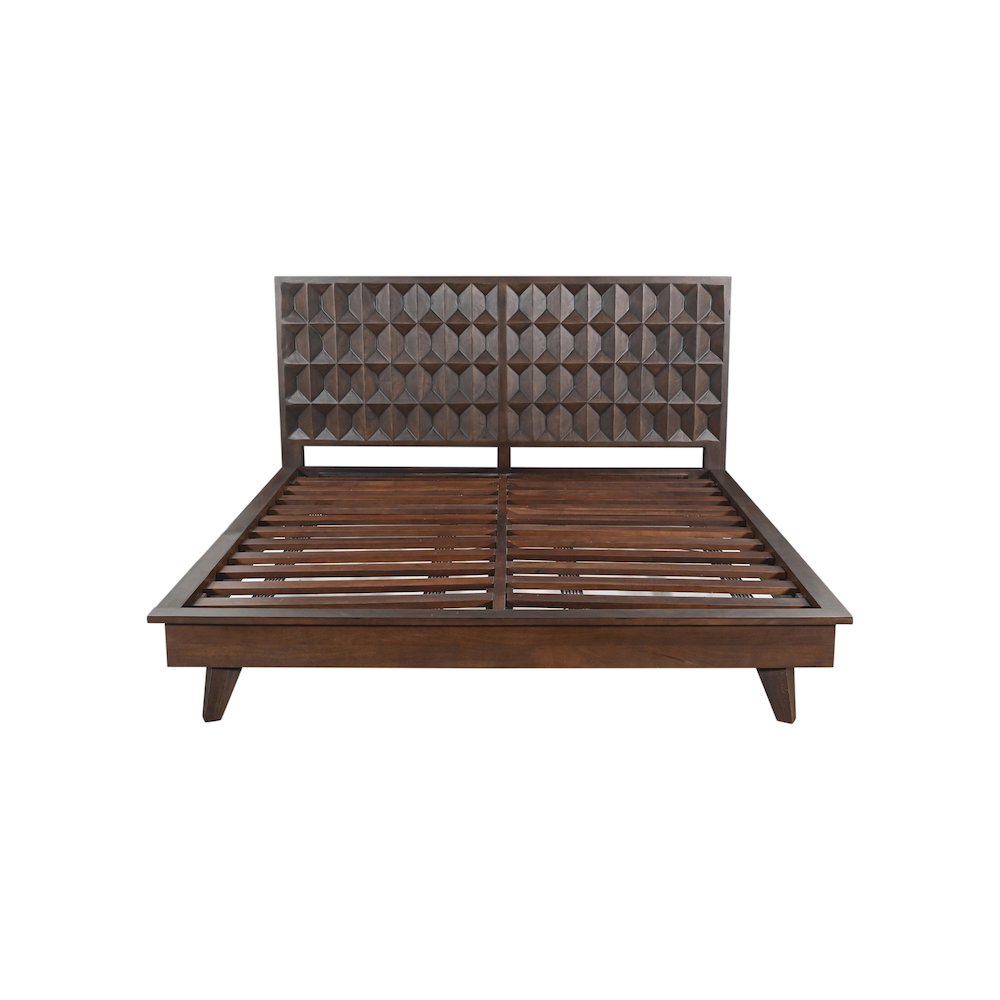 Lisbon Queen Bed in Royal Brown. Picture 4