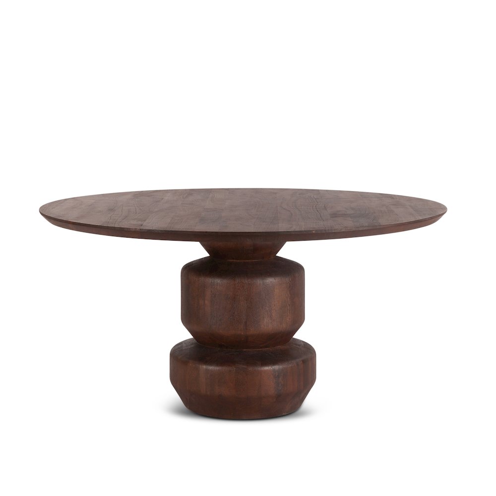 Oxford 60" Dining Table in Mango Wood with Walnut Finish. Picture 1