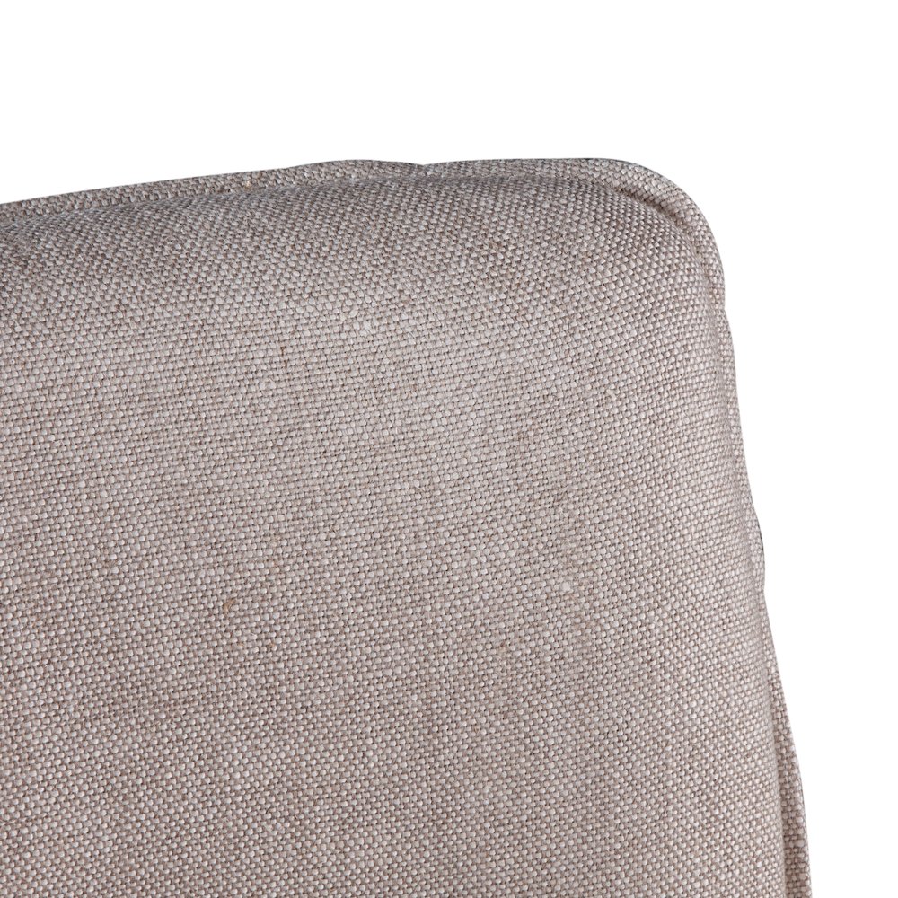 Avery 20" Counter Chair with White Linen and Dark Legs. Picture 4