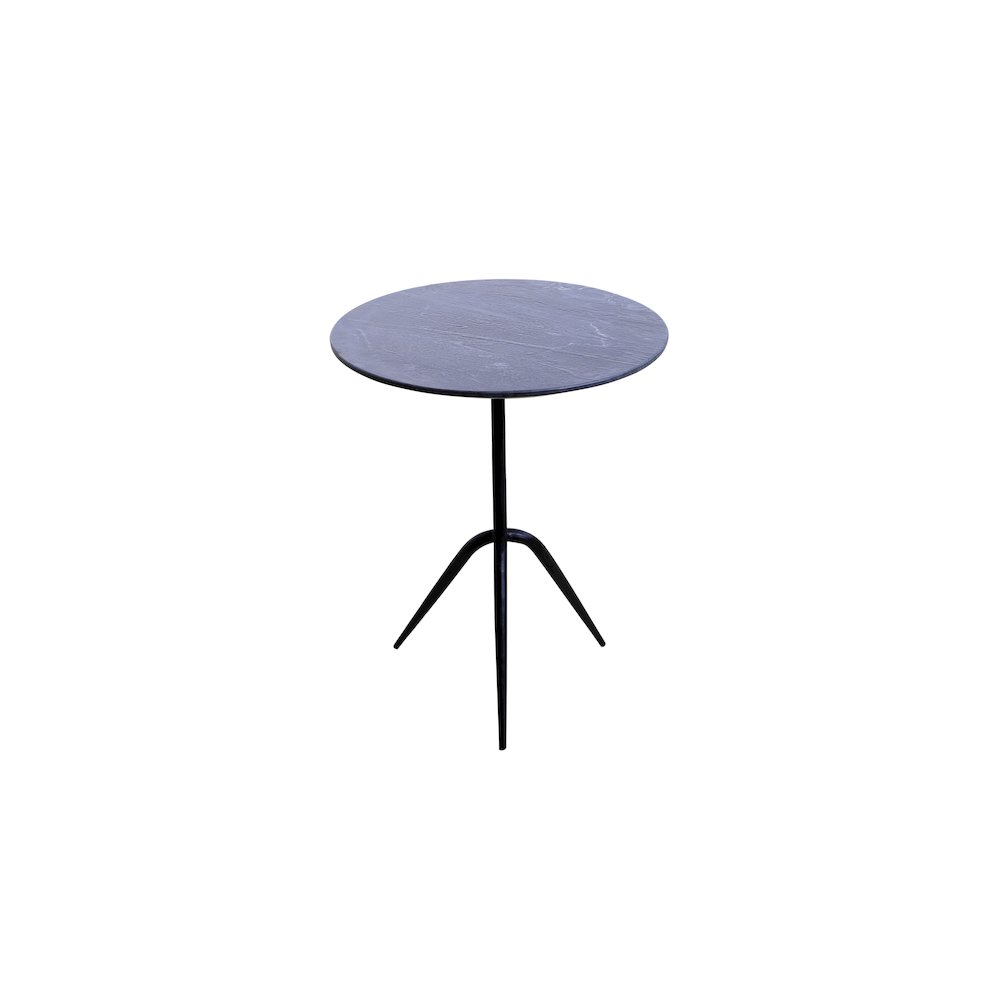 Glacier 18" Accent Table with Lava Marble. Picture 1