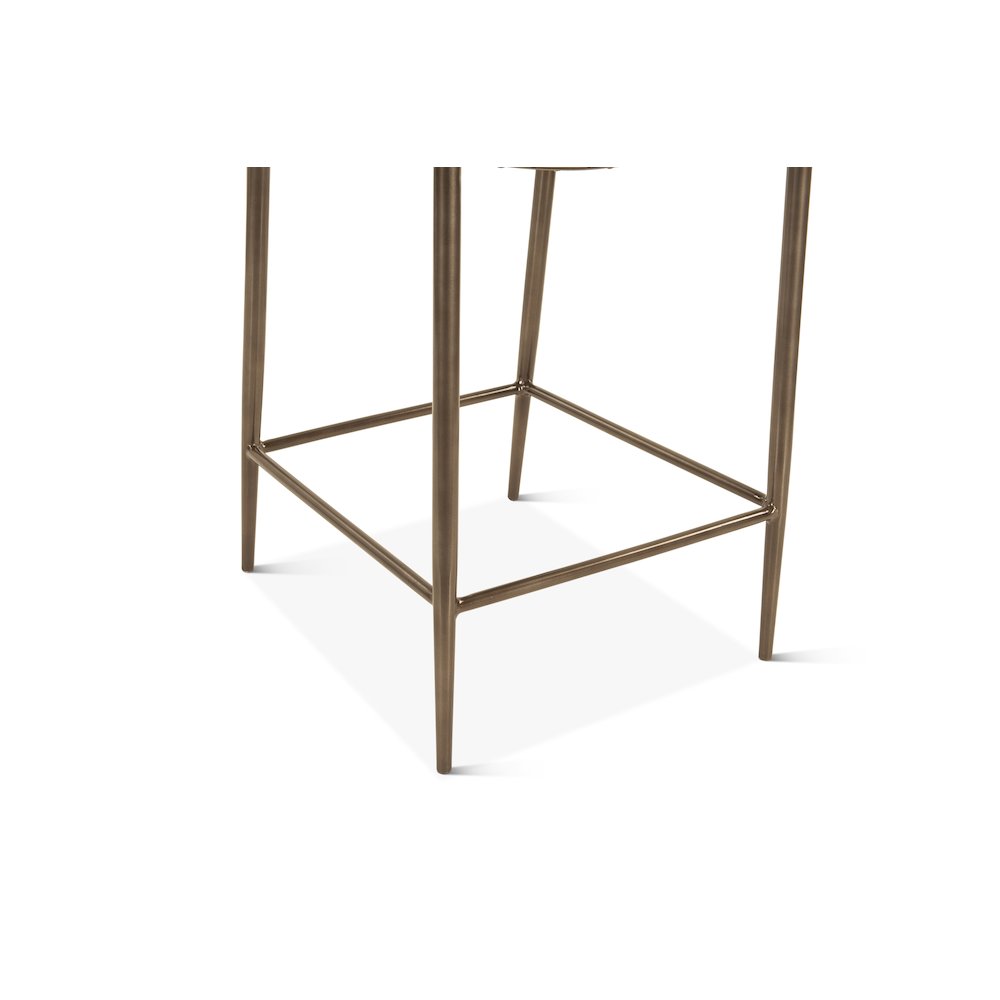 Lund 17" Counter Chair in Tobacco Buffalo Leather with Iron. Picture 3