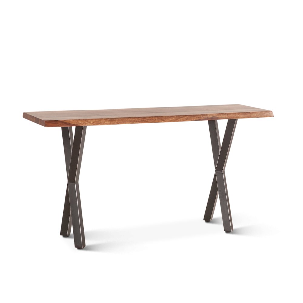 Elliston 58" Console Table in Sheesham and Matte Black Iron. Picture 2