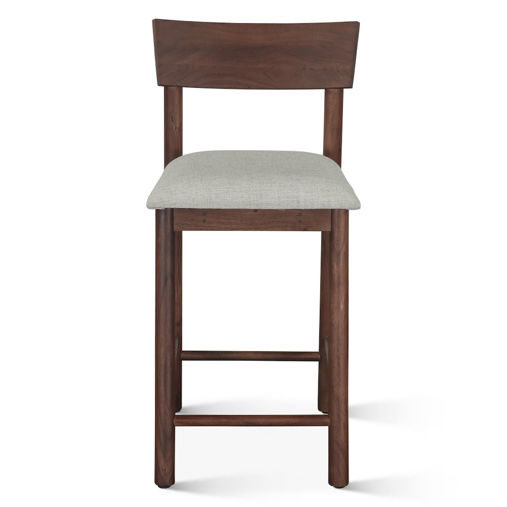 Hampton Upholstered Counter Chair in Walnut. Picture 7