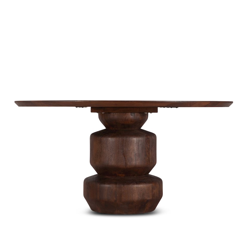 Oxford 60" Dining Table in Mango Wood with Walnut Finish. Picture 5