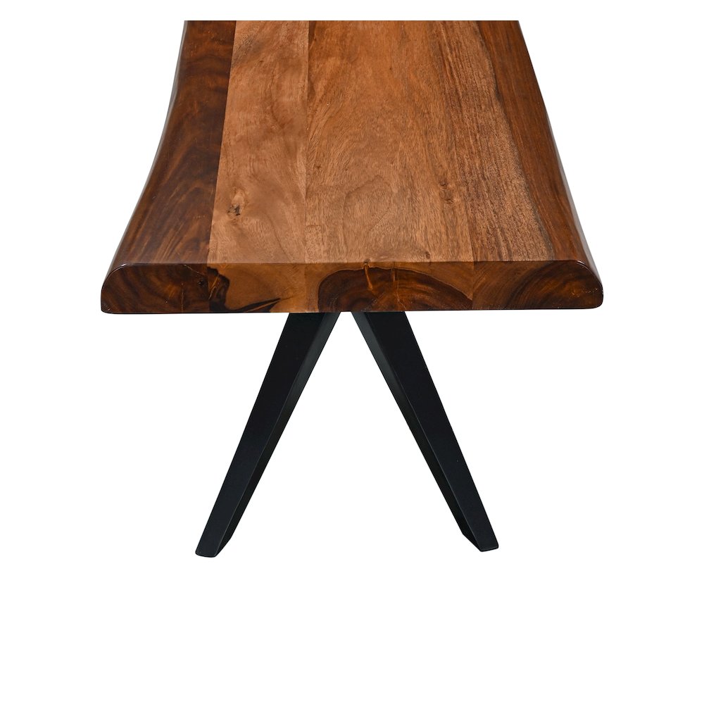 Rosewood 90" Bench in Natural Sheesham. Picture 5