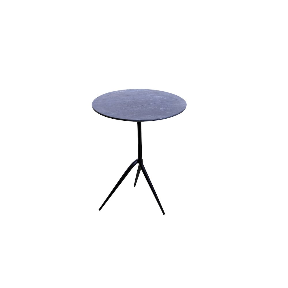 Glacier 18" Accent Table with Lava Marble. Picture 3
