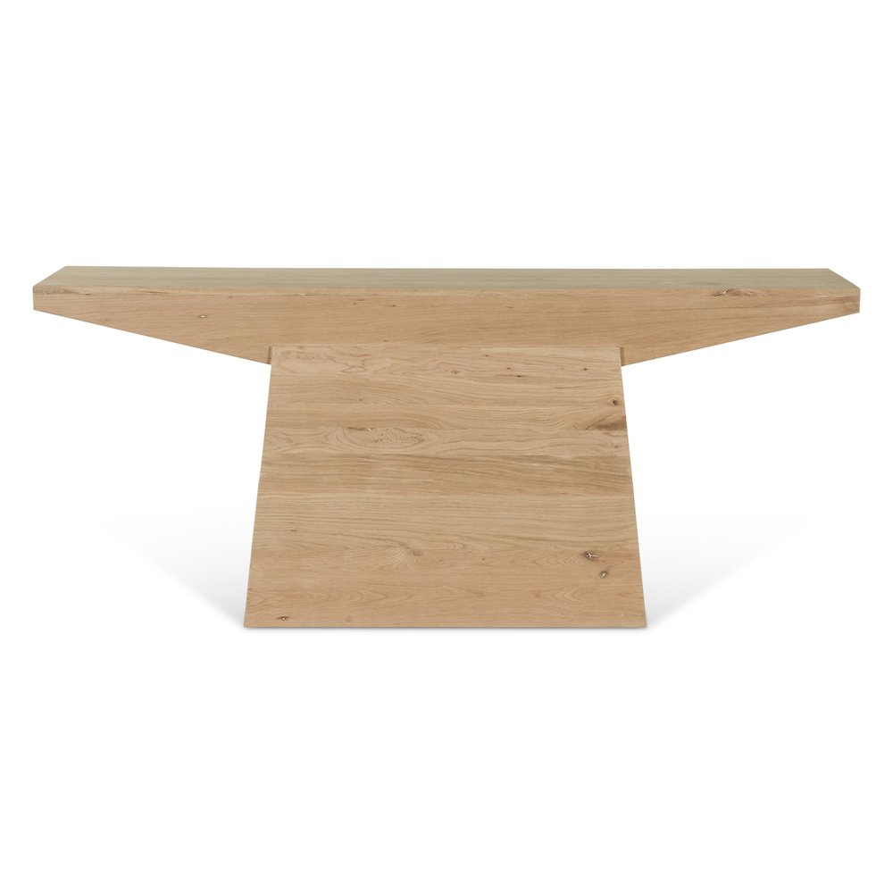 Incus 68" Console Table in Natural Oak. Picture 1