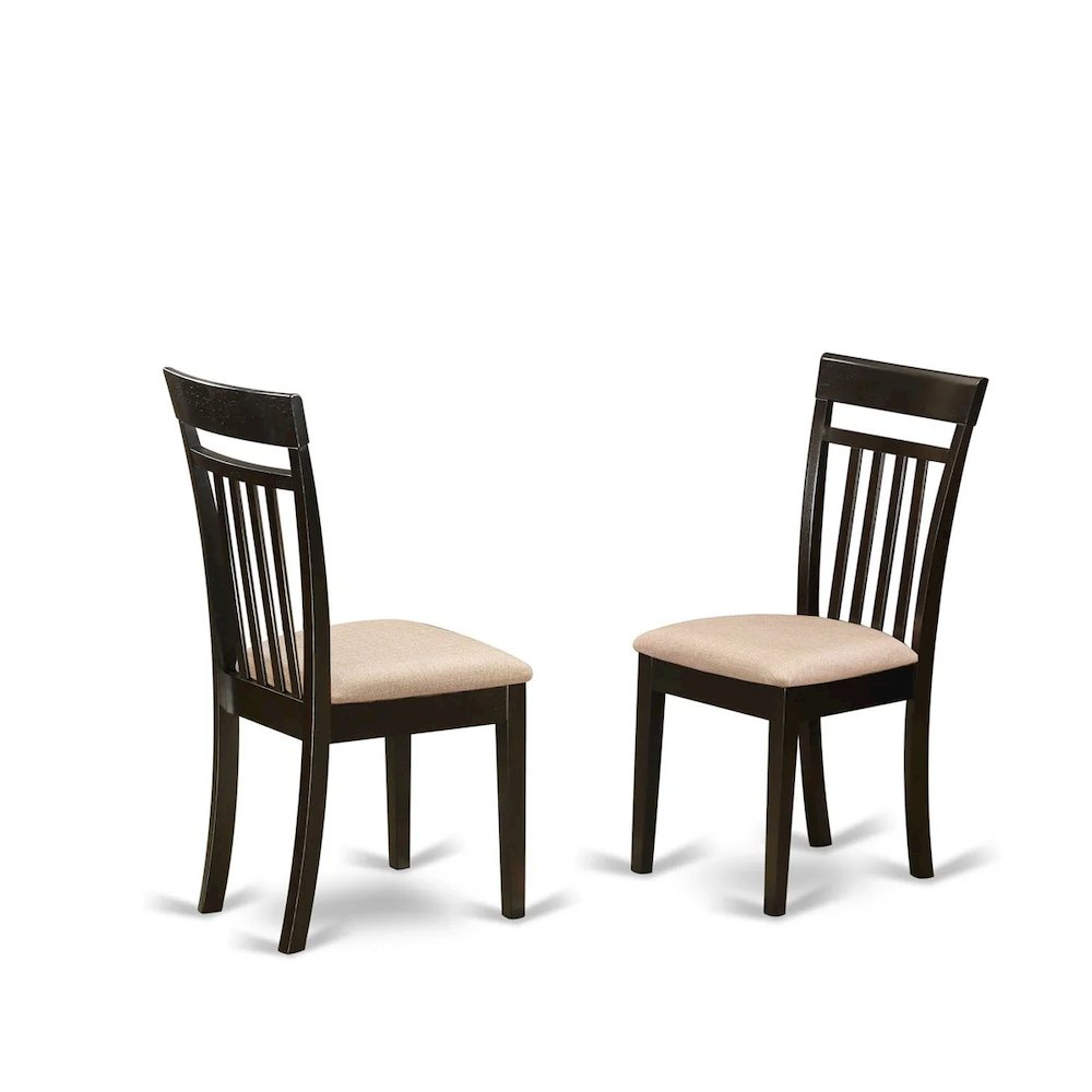ANCA3-CAP-C 3 Pc small Kitchen Table set-breakfast nook plus 2 dinette Chairs. Picture 3
