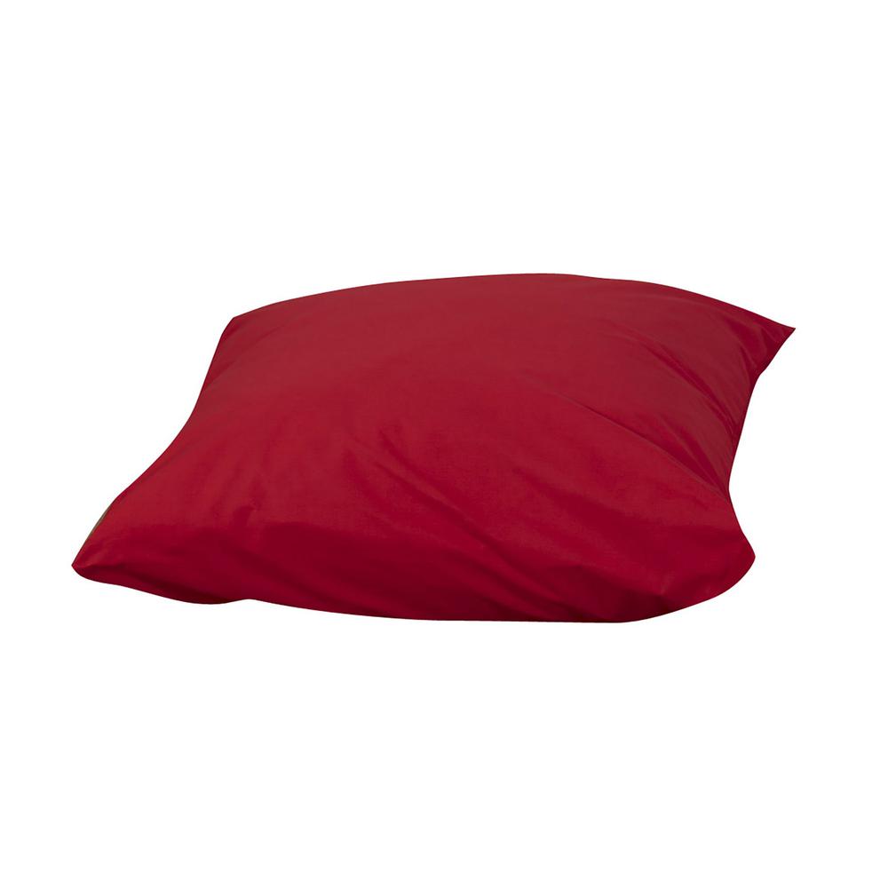 Children's Factory Foam-filled Square Floor Pillow - 27" x 27", Red. Picture 1