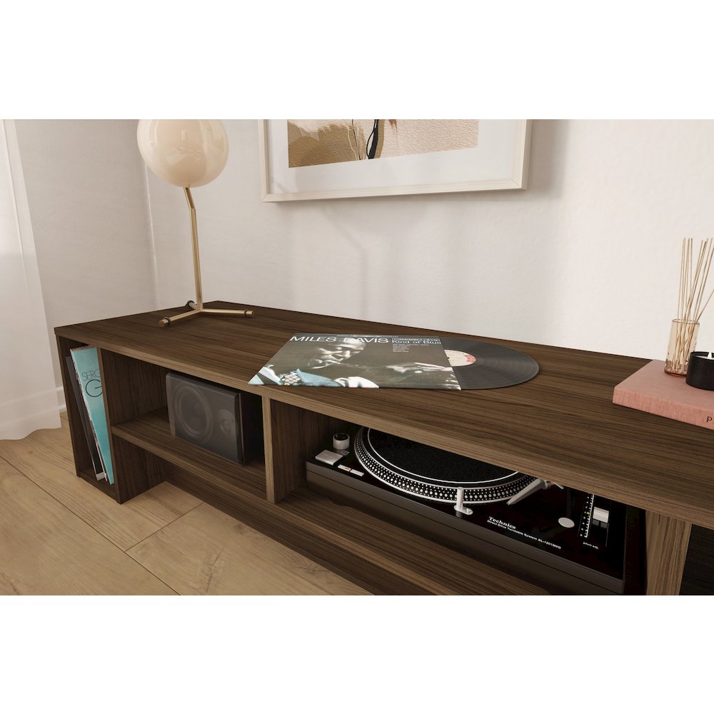 72-Inch Tv Stand In Walnut. Picture 4