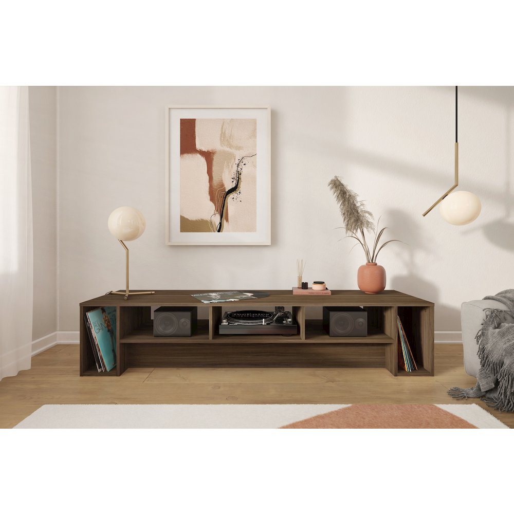 72-Inch Tv Stand In Walnut. Picture 3
