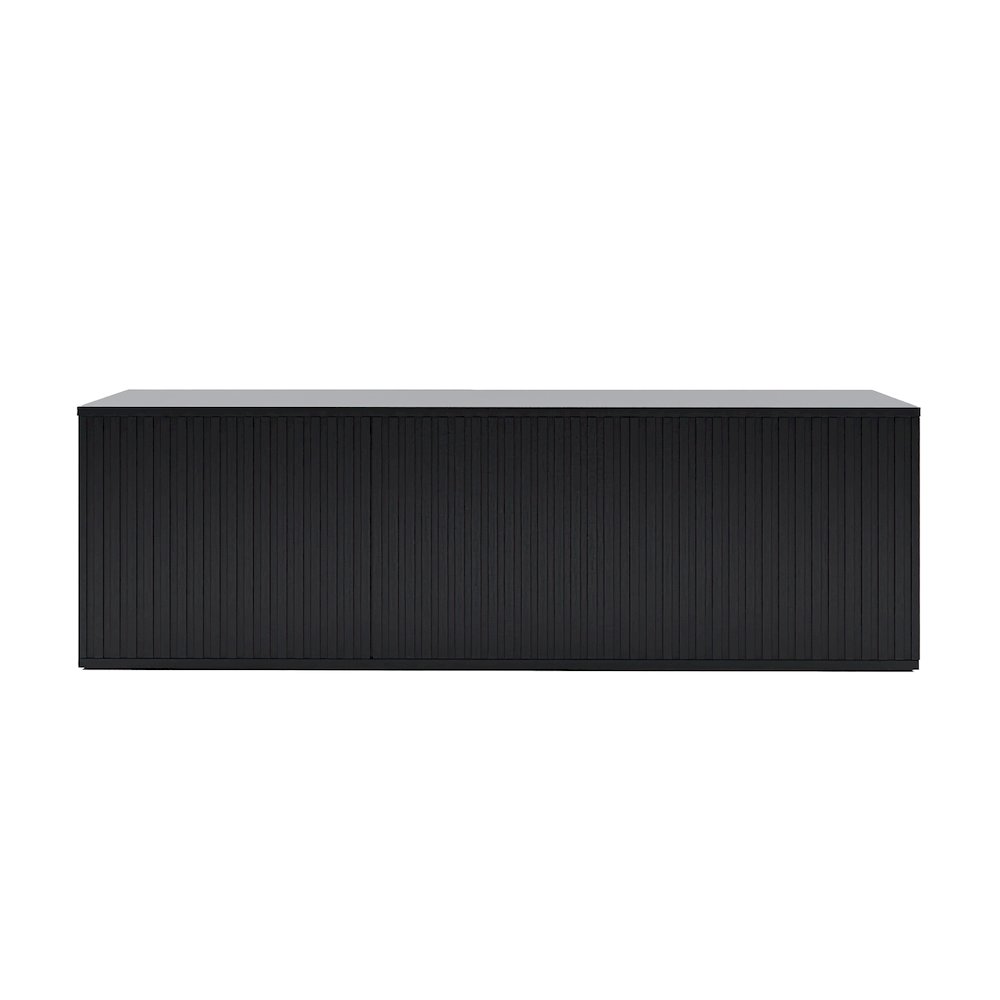 Trelisse Black 60 inch TV Stand with 3 doors. Picture 2