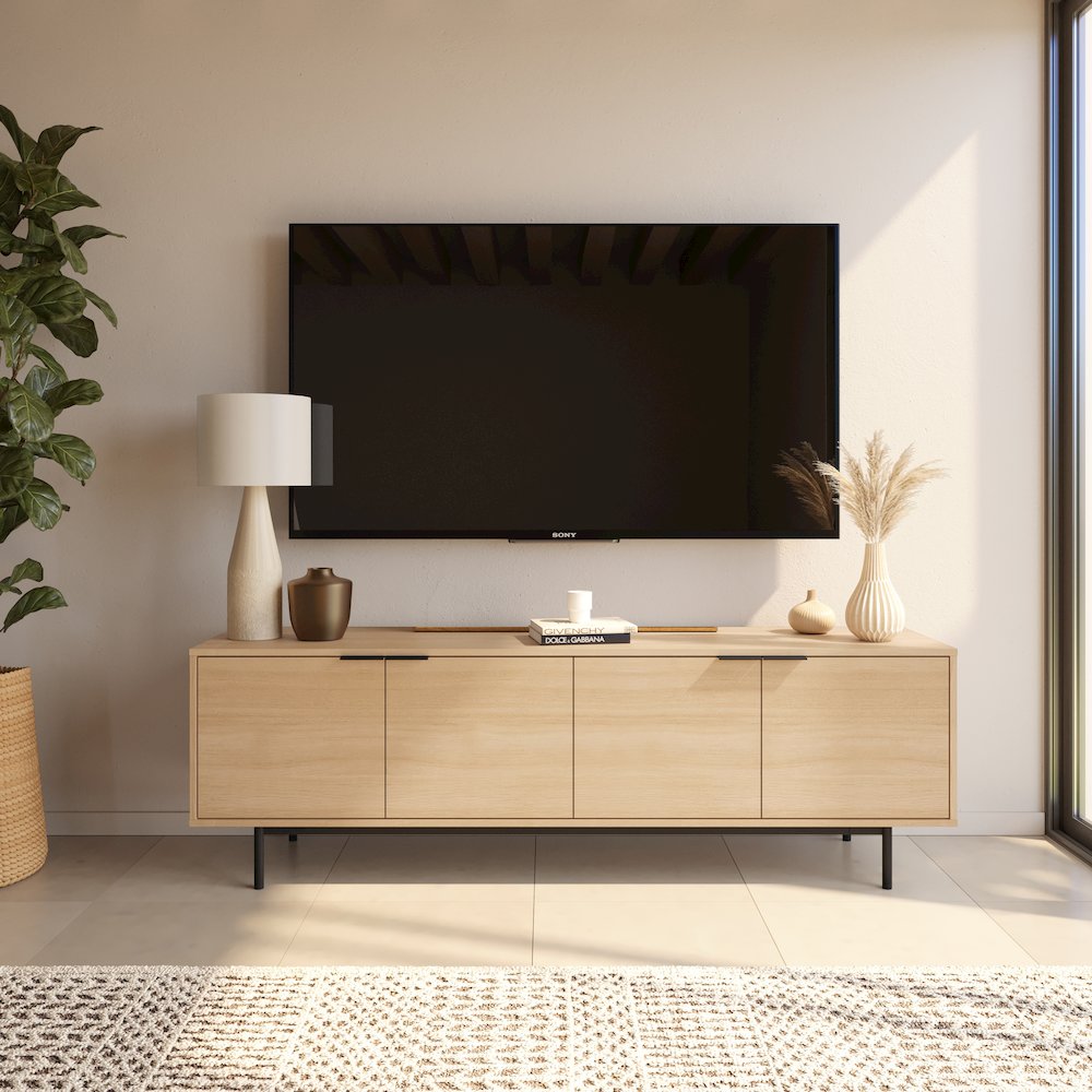Hamilton 70” TV Stand with 4 Storage Cabinets. Picture 7
