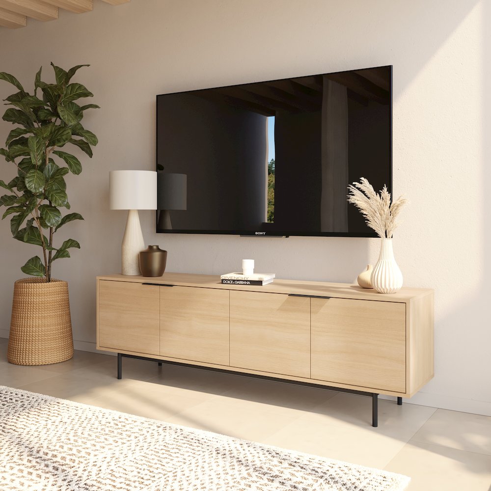 Hamilton 70” TV Stand with 4 Storage Cabinets. Picture 5