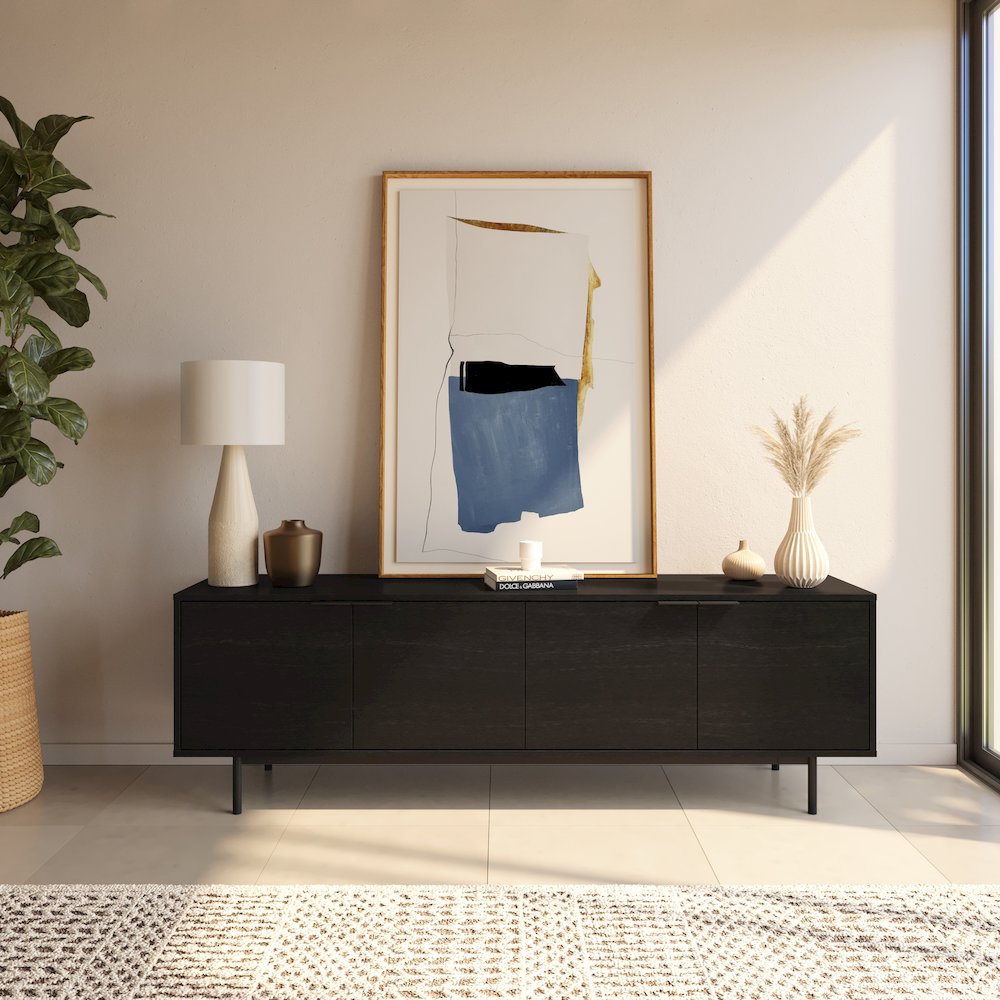 Hamilton 70” TV Stand with 4 Storage Cabinets. Picture 7