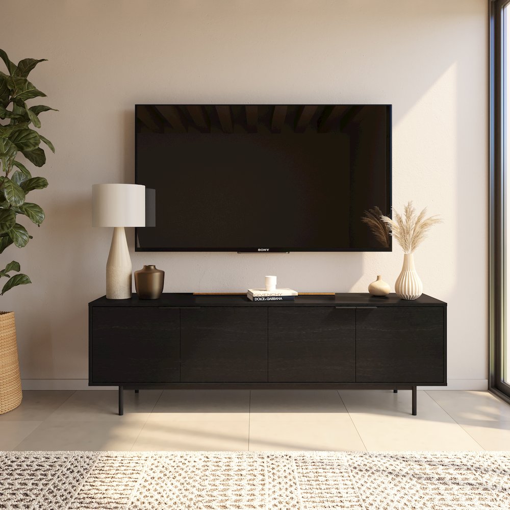 Hamilton 70” TV Stand with 4 Storage Cabinets. Picture 5