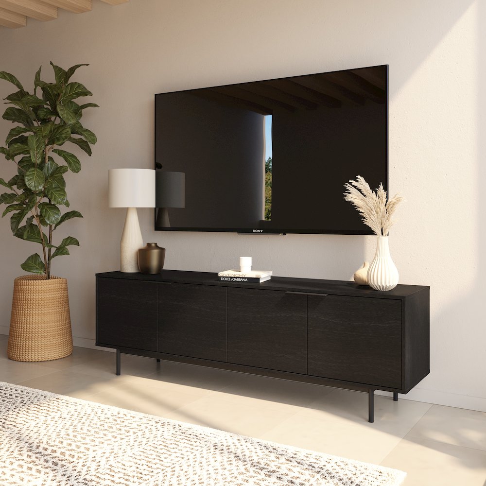 Hamilton 70” TV Stand with 4 Storage Cabinets. Picture 6