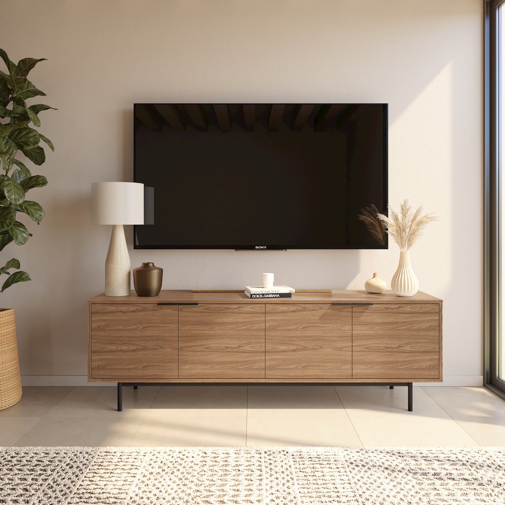 Hamilton 70” TV Stand with 4 Storage Cabinets. Picture 6