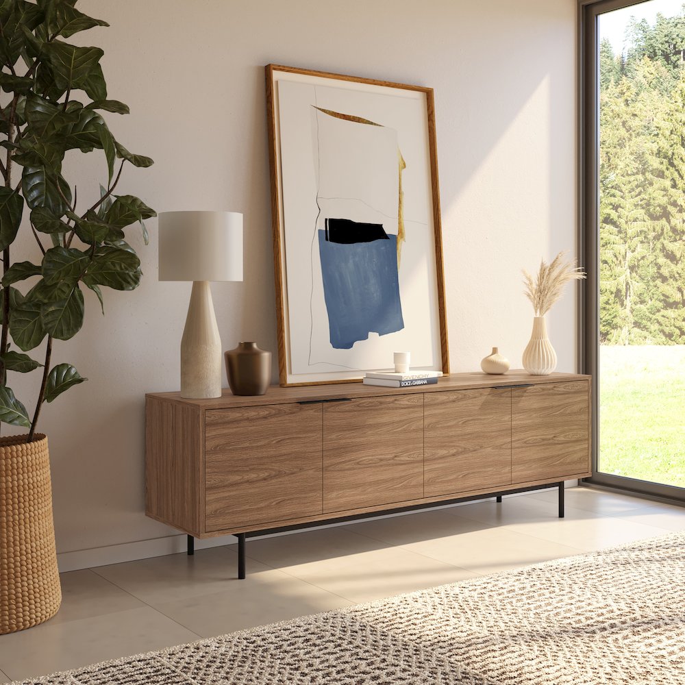 Hamilton 70” TV Stand with 4 Storage Cabinets. Picture 8