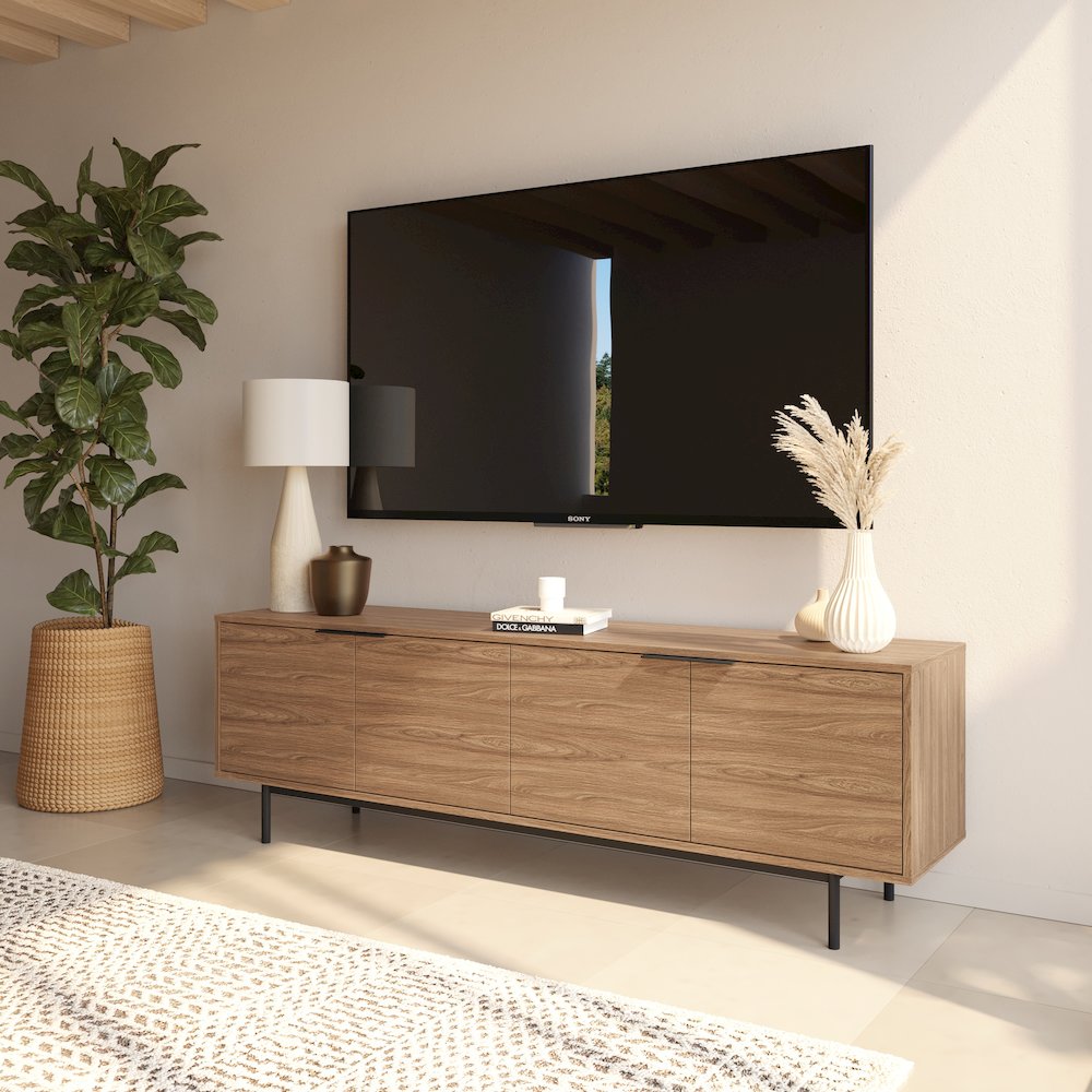 Hamilton 70” TV Stand with 4 Storage Cabinets. Picture 5