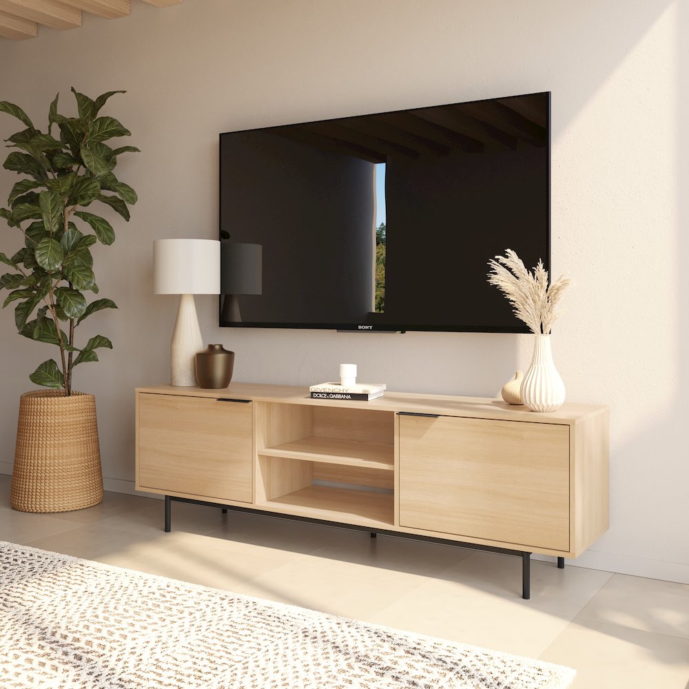 Hamilton 70” TV Stand with 2 Storage Cabinets. Picture 6