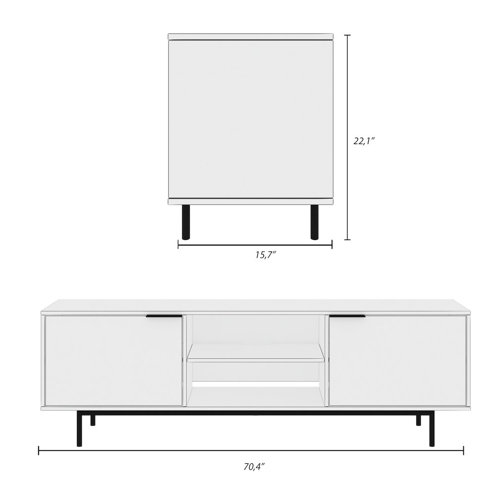 Hamilton 70” TV Stand with 2 Storage Cabinets. Picture 10