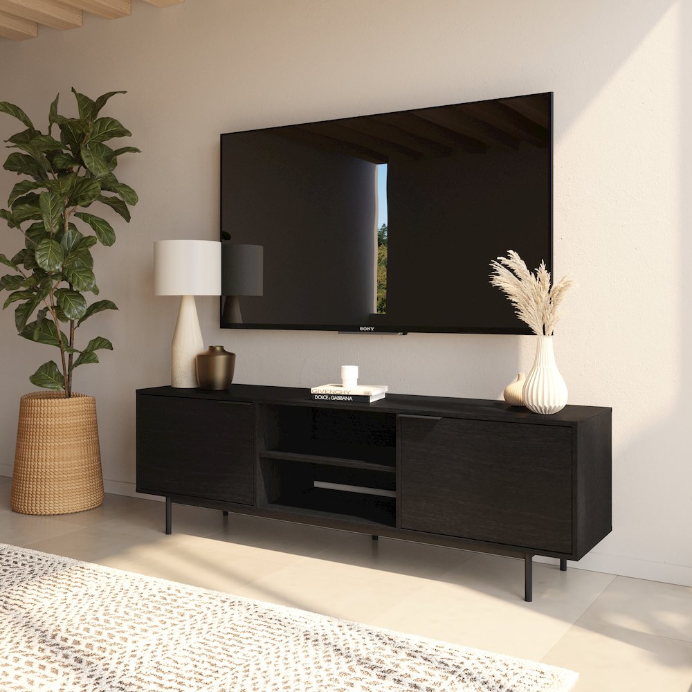 Hamilton 70” TV Stand with 2 Storage Cabinets. Picture 5
