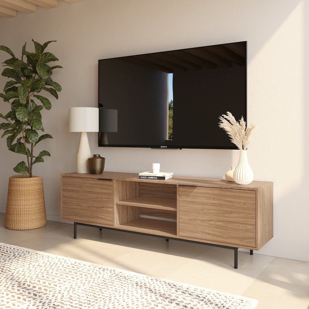 Hamilton 70” TV Stand with 2 Storage Cabinets. Picture 5
