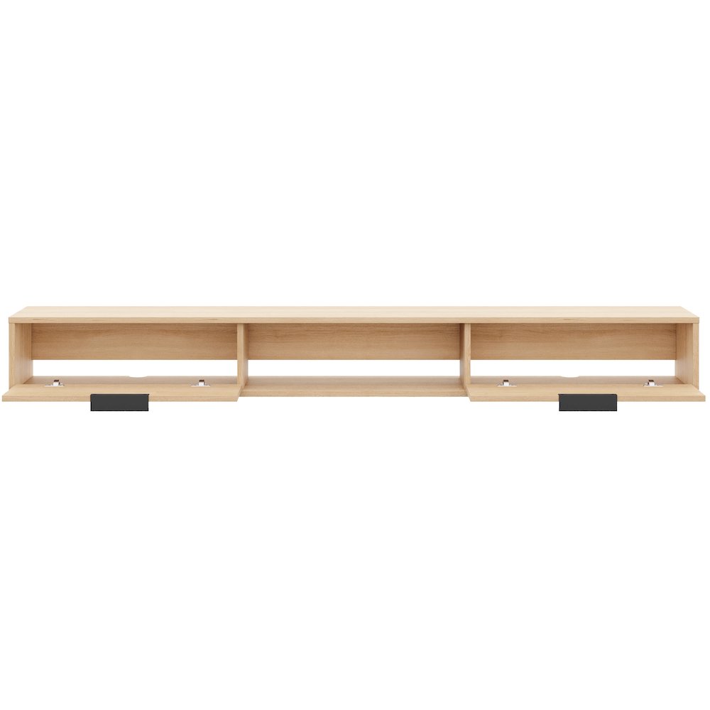 Slim 72” Wall-mounted TV Stand with 2 Storage Cabinets. Picture 3