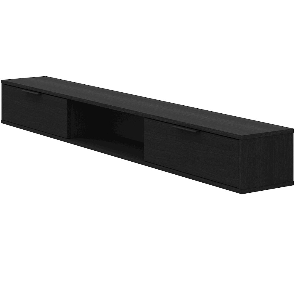 Slim 72” Wall-mounted TV Stand with 2 Storage Cabinets. Picture 1