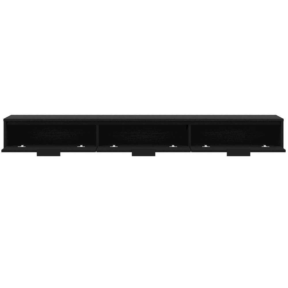 Slim 72” Wall-mounted 3-Door TV Stand with 3 Storage Cabinets. Picture 3
