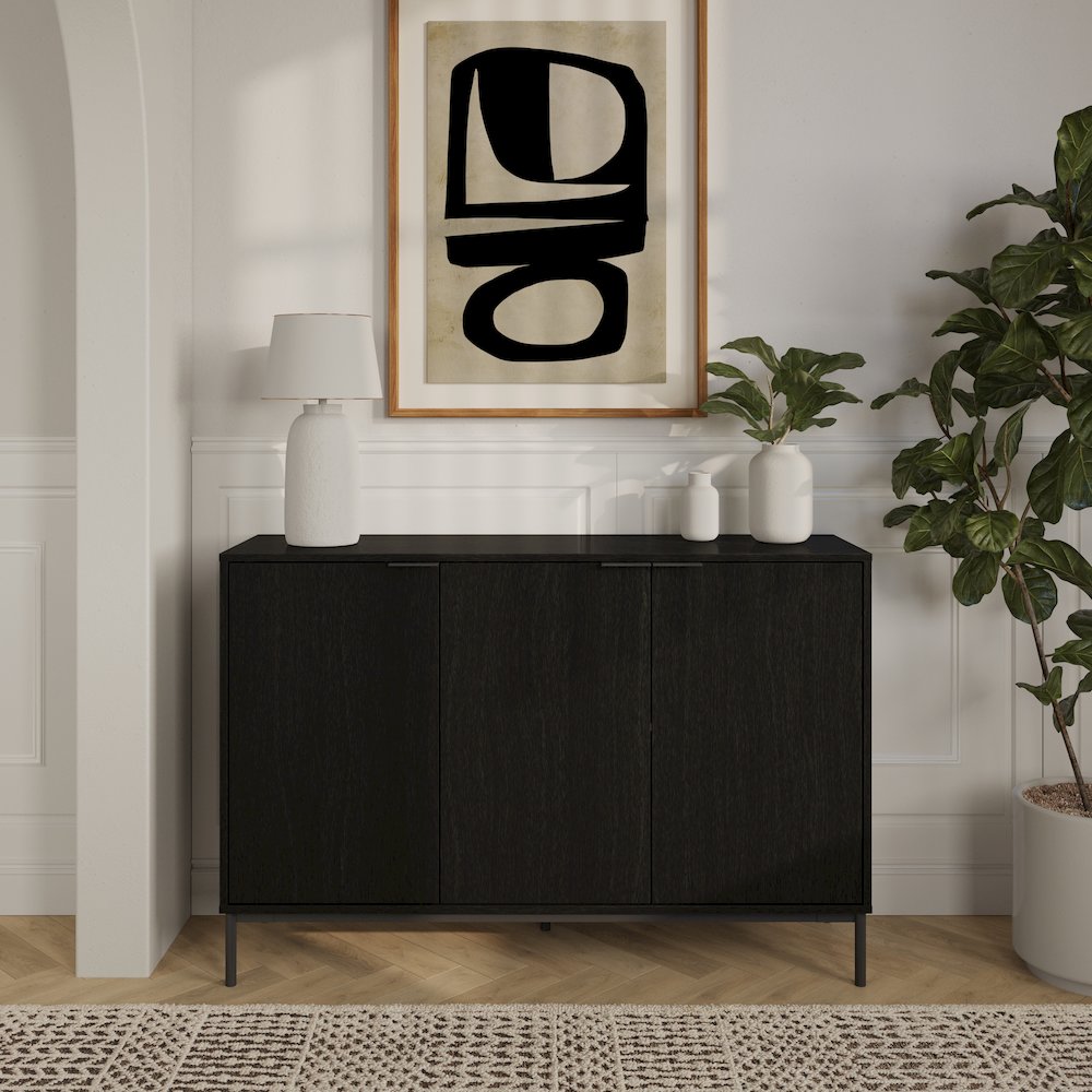 Connor 3-Door Buffet Black. Picture 4