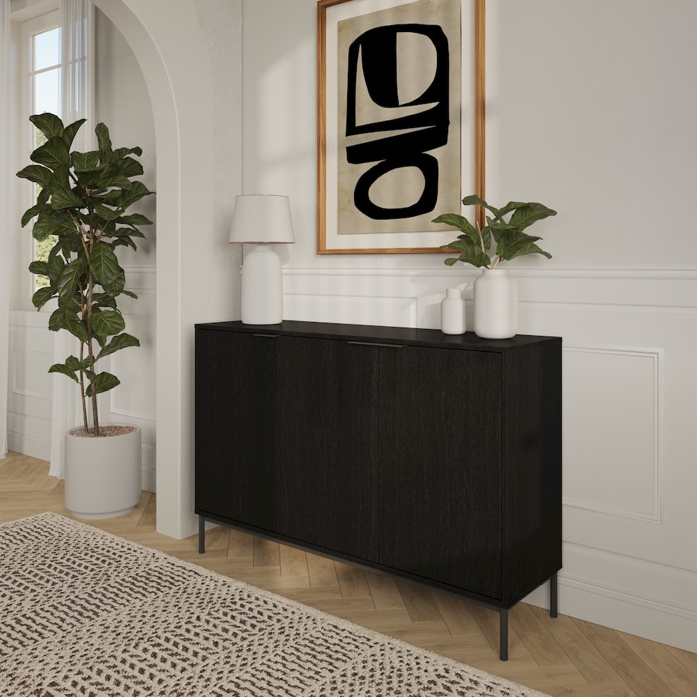 Connor 3-Door Buffet Black. Picture 6