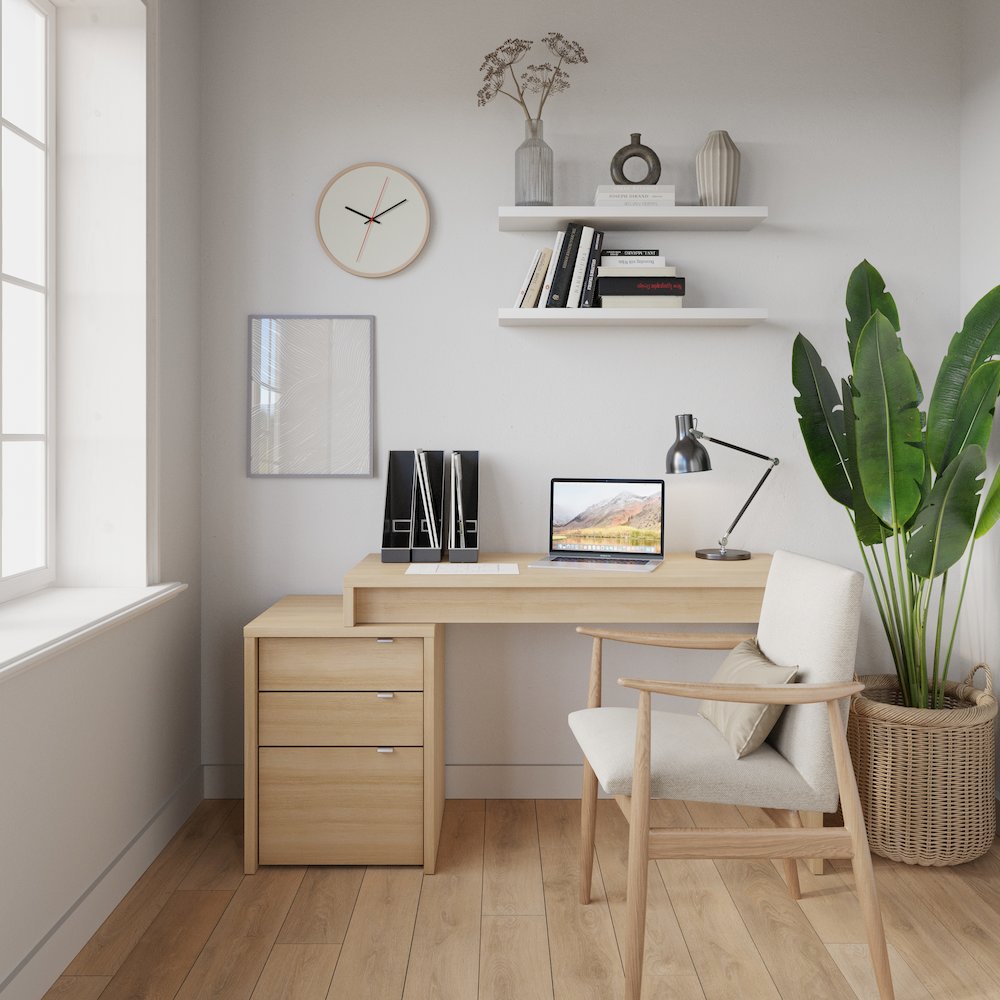 Multi-Purpose Storage Office Storage And Filling Cabinet In Natural Blonde Oak. Picture 4