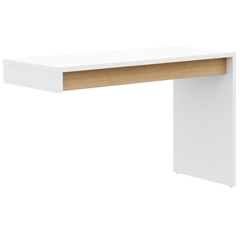 Reversible Desk Panel For Home Office, White & Natural Maple. Picture 1