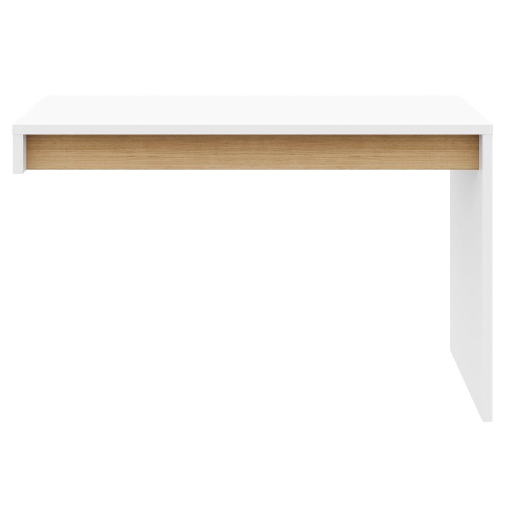 Reversible Desk Panel For Home Office, White & Natural Maple. Picture 2
