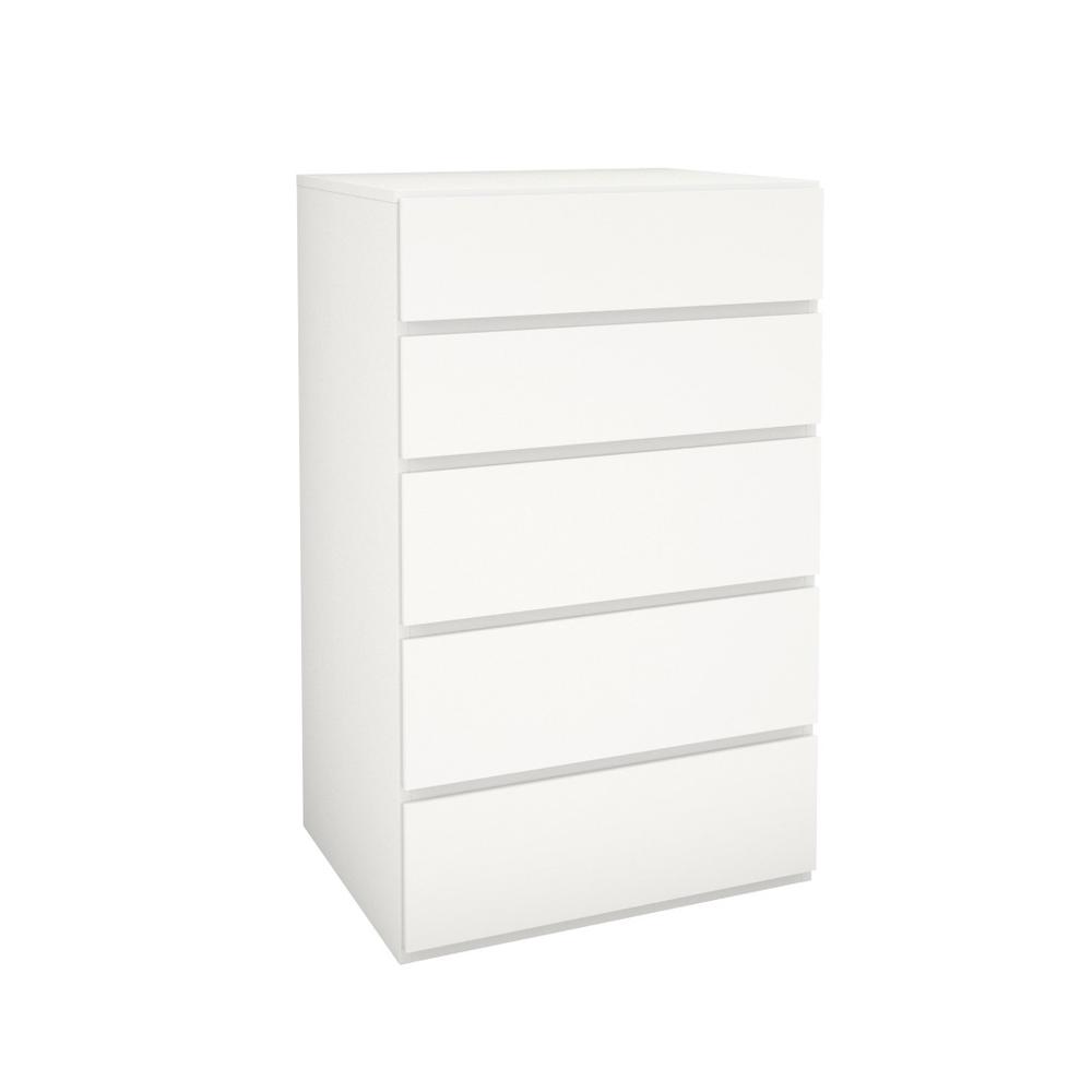 5-Drawer Dresser Chest, White. Picture 1