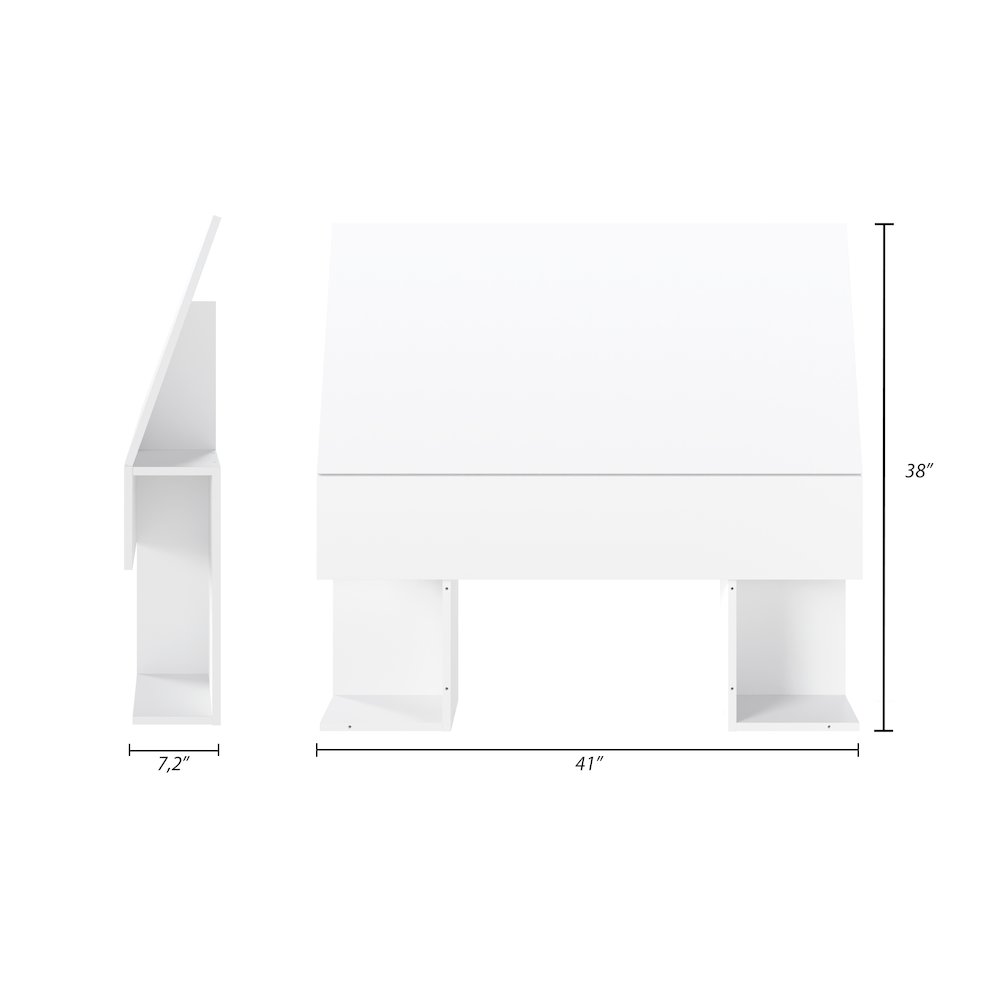 Storage Headboard, Twin|White. Picture 5