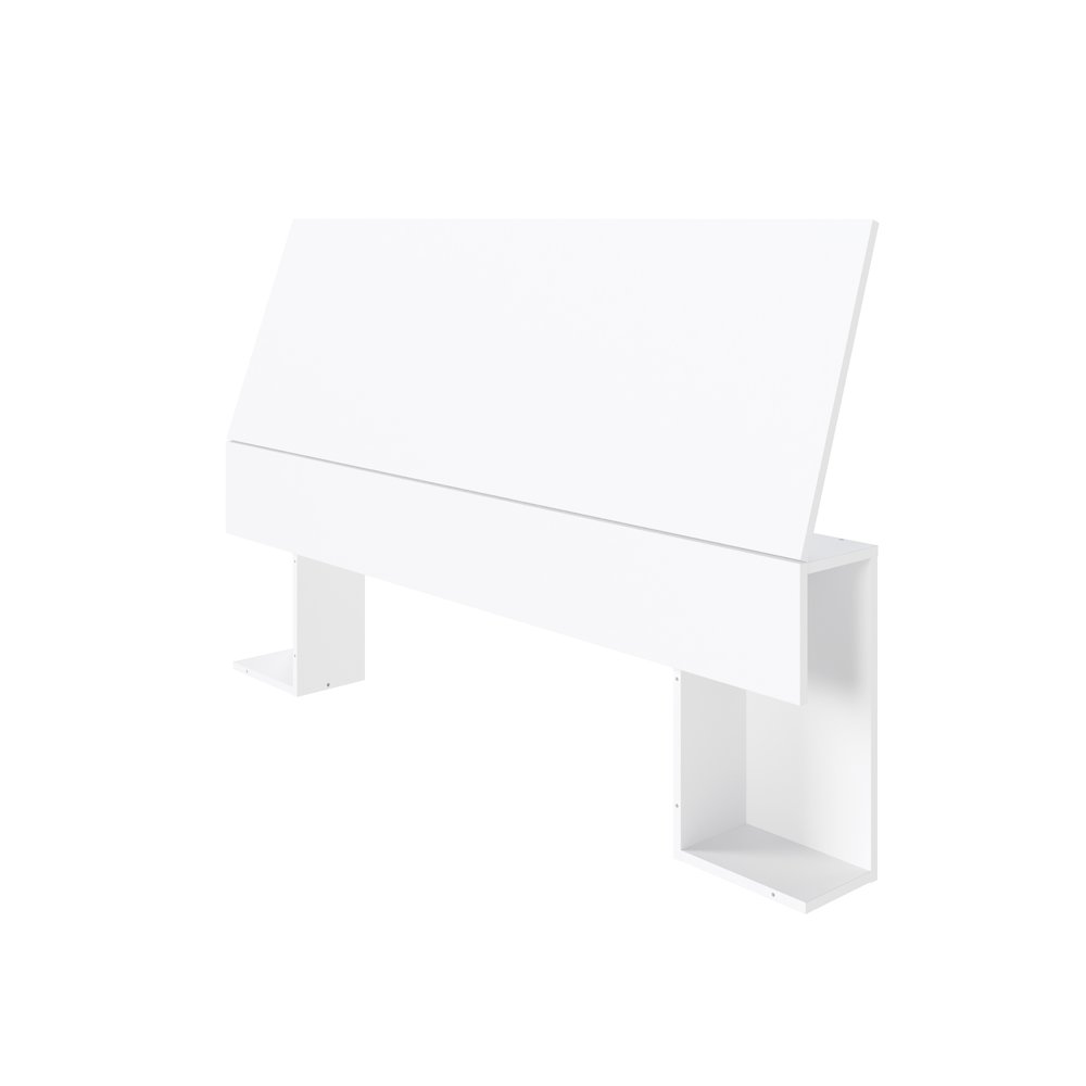Storage Headboard, Twin|White. Picture 2