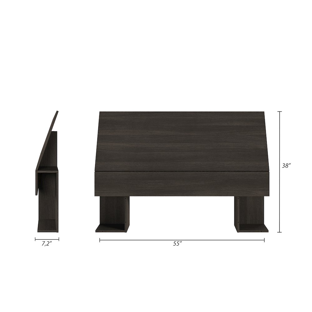Storage Headboard, Full|Ebony. Picture 6