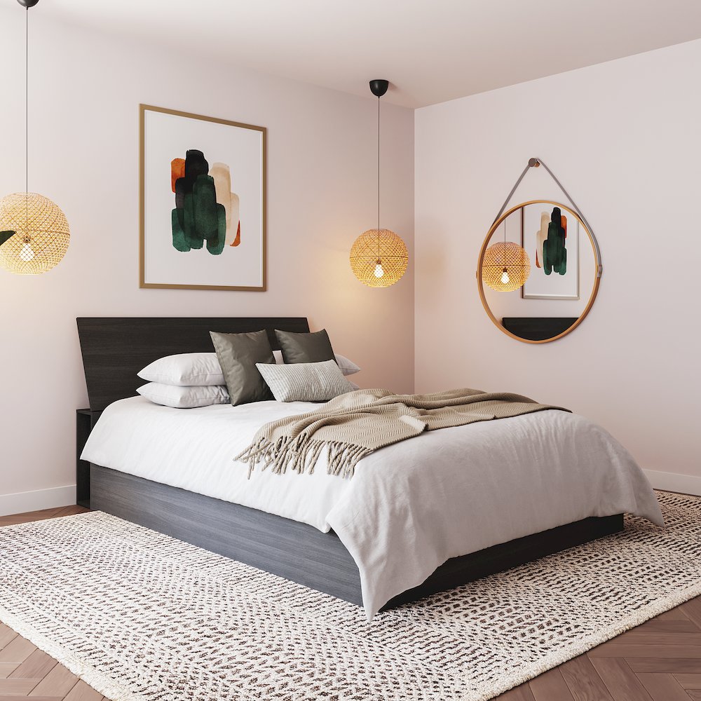 Storage Headboard, Queen|Ebony. Picture 4