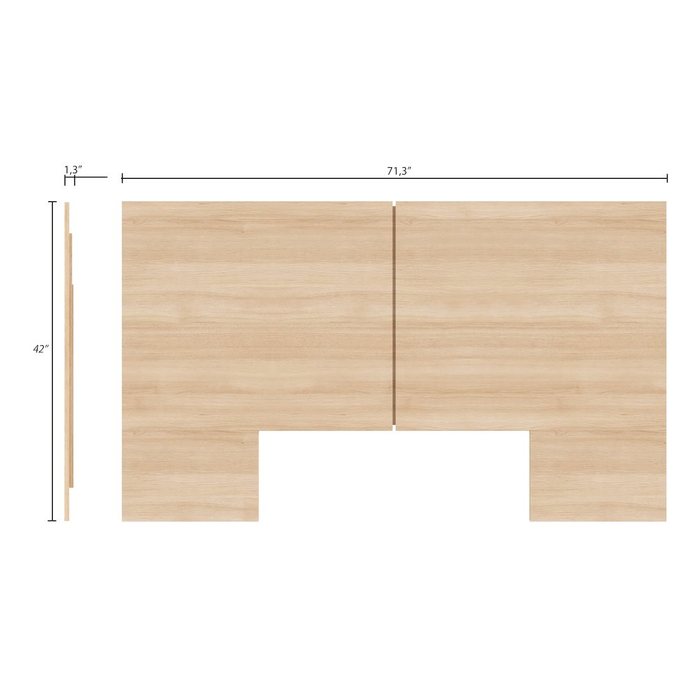 James Headboard In Natural Blonde Oak. Picture 7