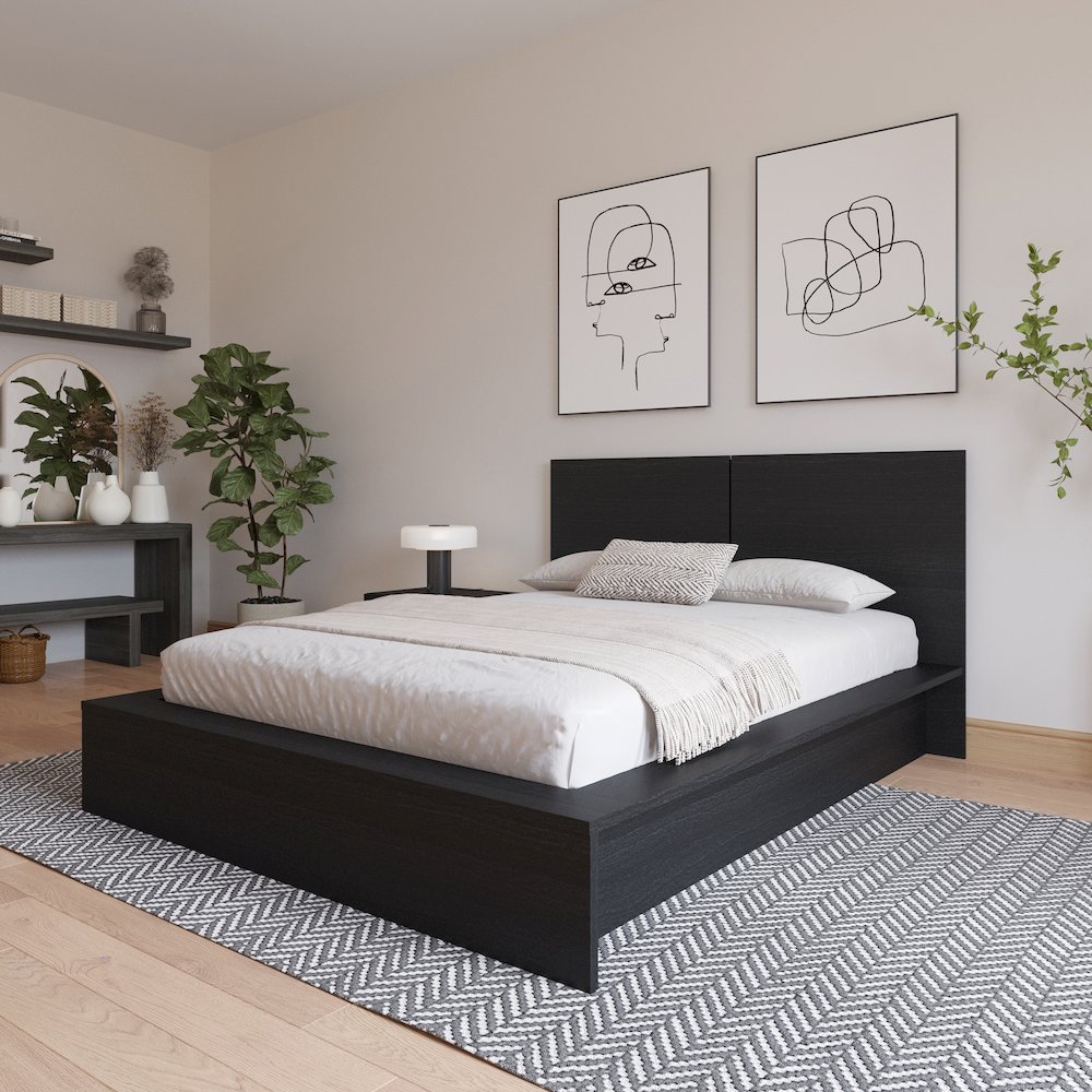 James Headboard In Black Karsima. Picture 5