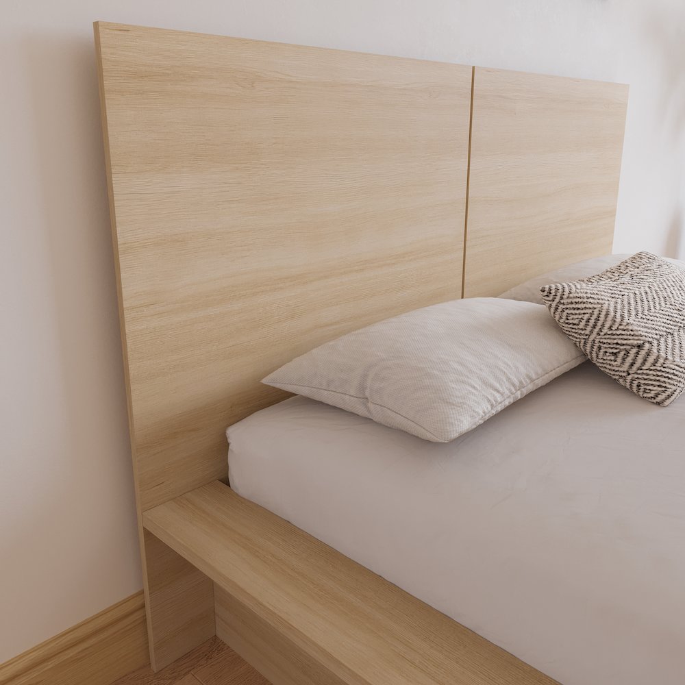James Headboard In Natural Blonde Oak. Picture 4