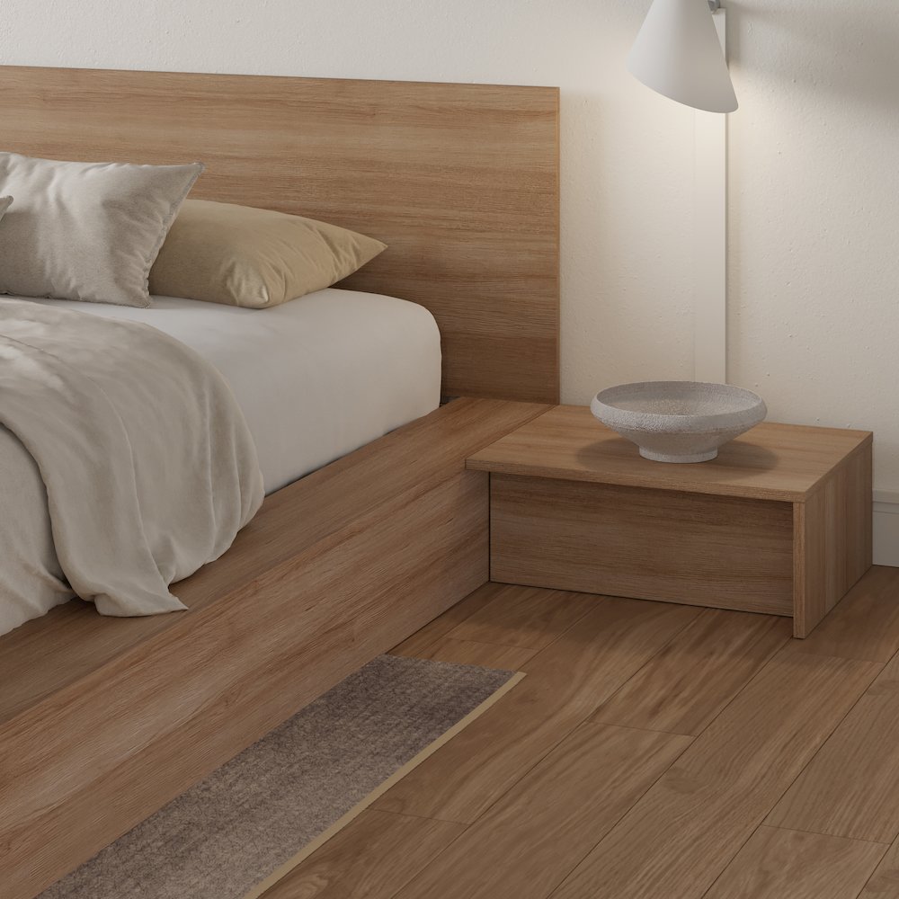 Kanso Nightstands set of 2 Brown Oak Color. Picture 5