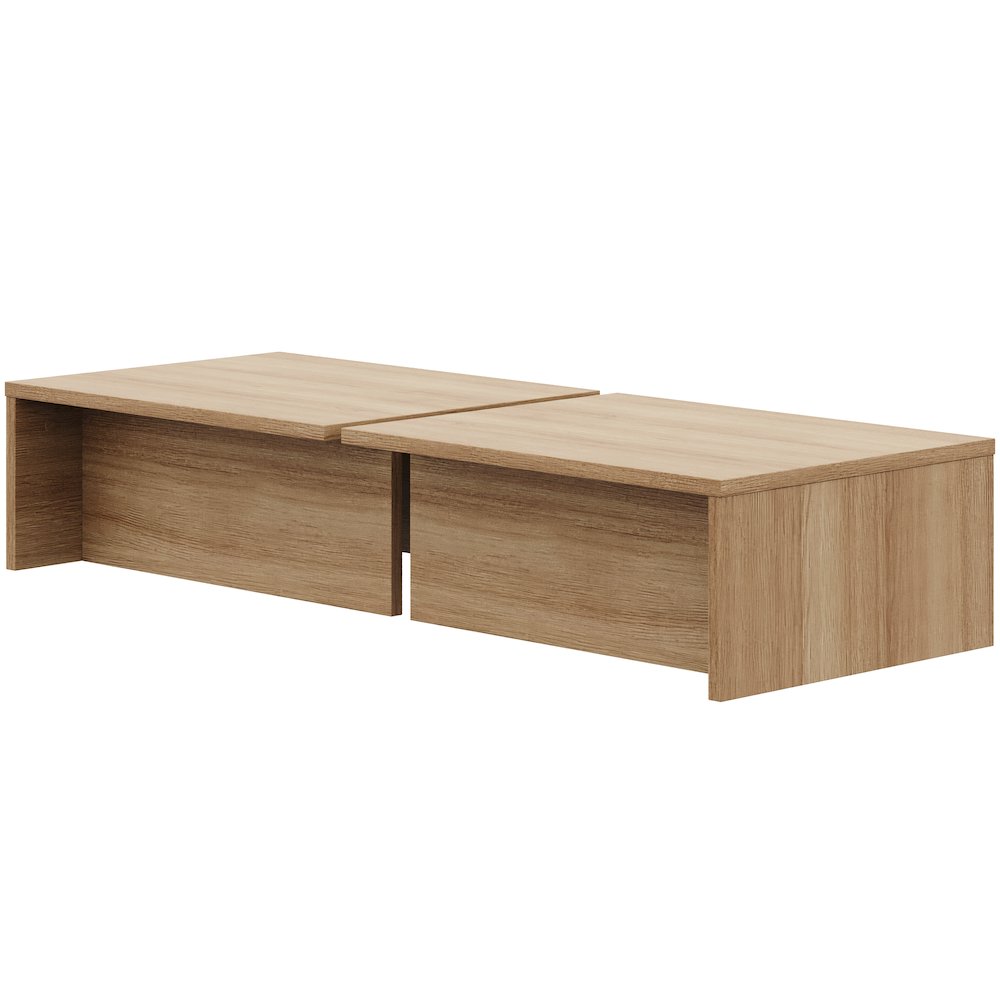 Kanso Nightstands set of 2 Brown Oak Color. Picture 1