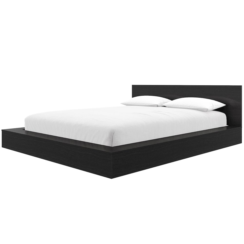 Kanso Low Platform Bed Set in Black Karsima. Picture 1