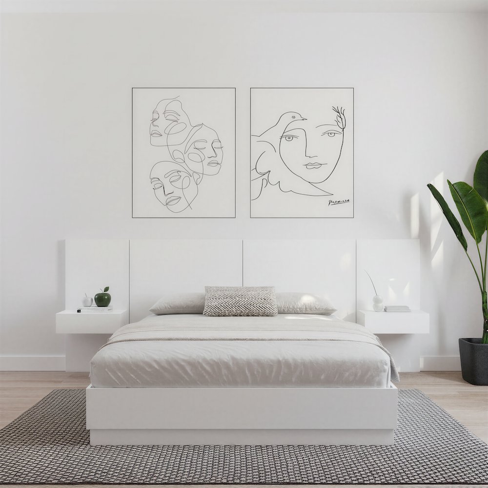 Milano Floating Nightstand Extension Panel Set of 2. Picture 6