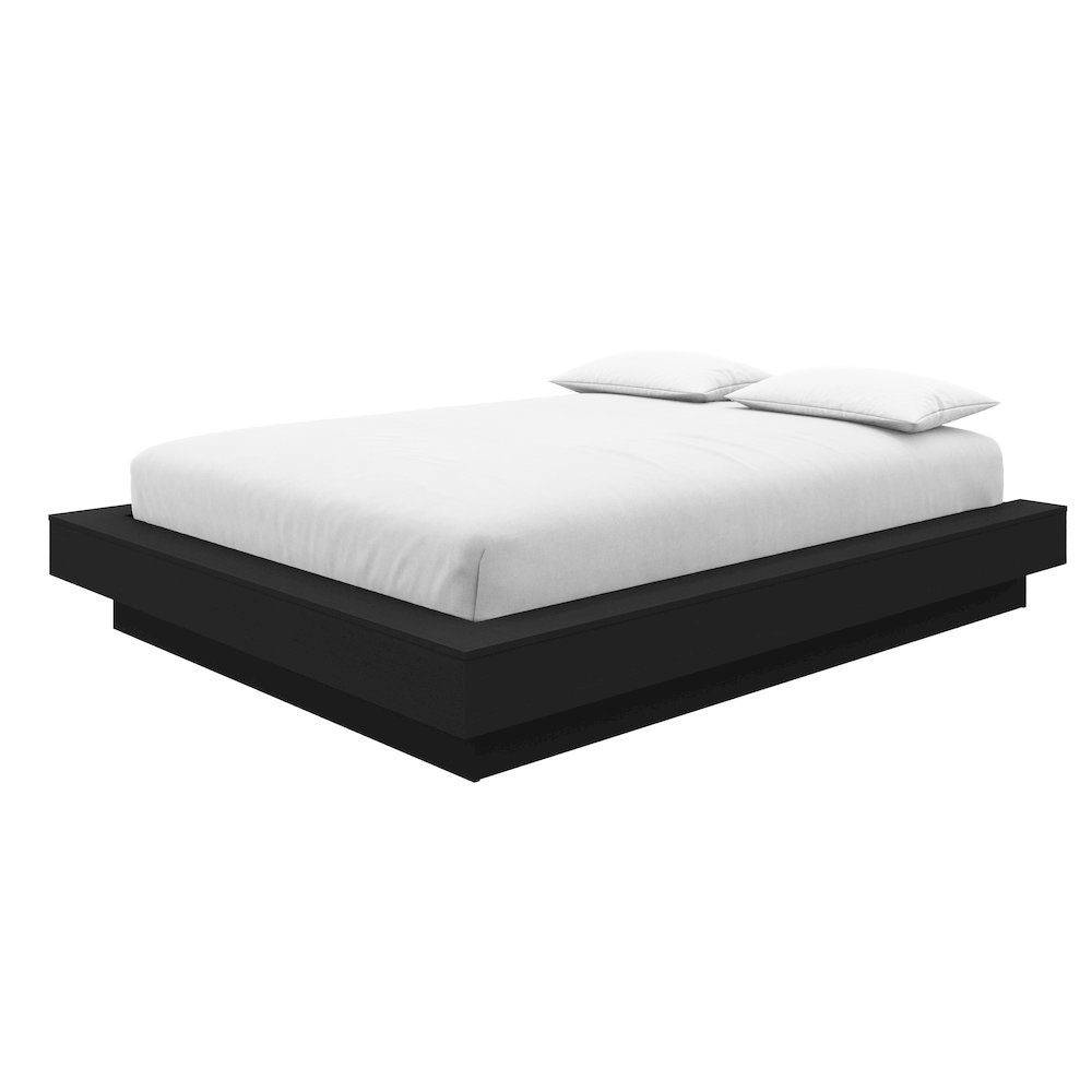 Marconi Platform Bed Frame In Black Karisma. Picture 1
